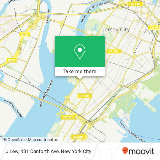 Mapa de J Lew, 431 Danforth Ave