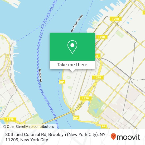 80th and Colonial Rd, Brooklyn (New York City), NY 11209 map