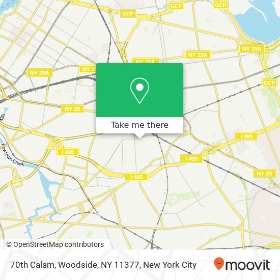 Mapa de 70th Calam, Woodside, NY 11377