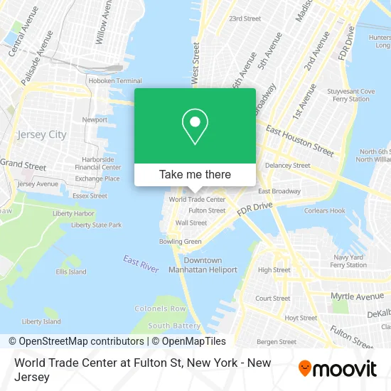 Mapa de World Trade Center at Fulton St