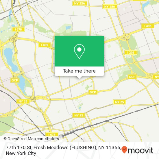 77th 170 St, Fresh Meadows (FLUSHING), NY 11366 map