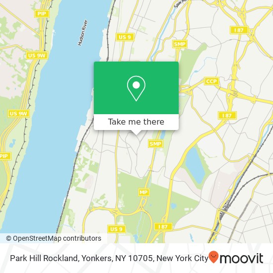 Mapa de Park Hill Rockland, Yonkers, NY 10705