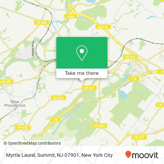 Mapa de Myrtle Laurel, Summit, NJ 07901