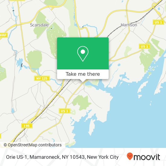 Mapa de Orie US-1, Mamaroneck, NY 10543