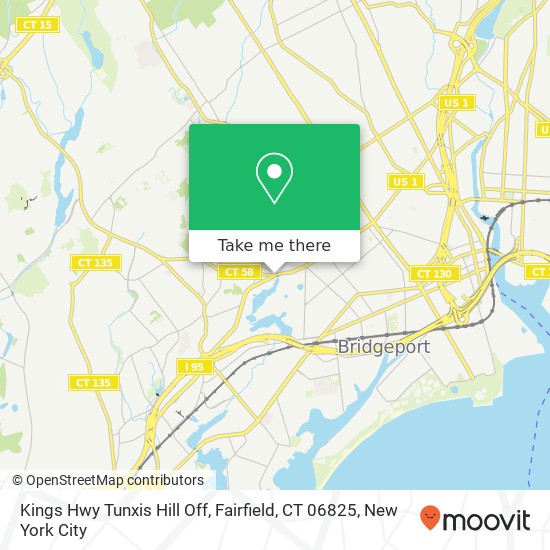 Mapa de Kings Hwy Tunxis Hill Off, Fairfield, CT 06825