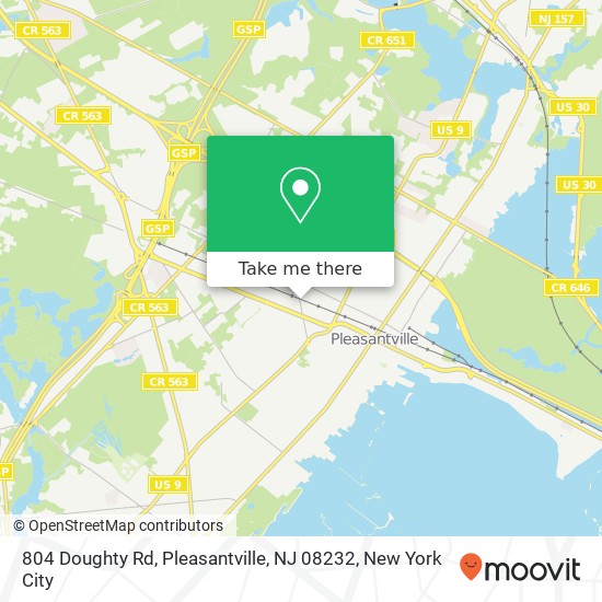 Mapa de 804 Doughty Rd, Pleasantville, NJ 08232