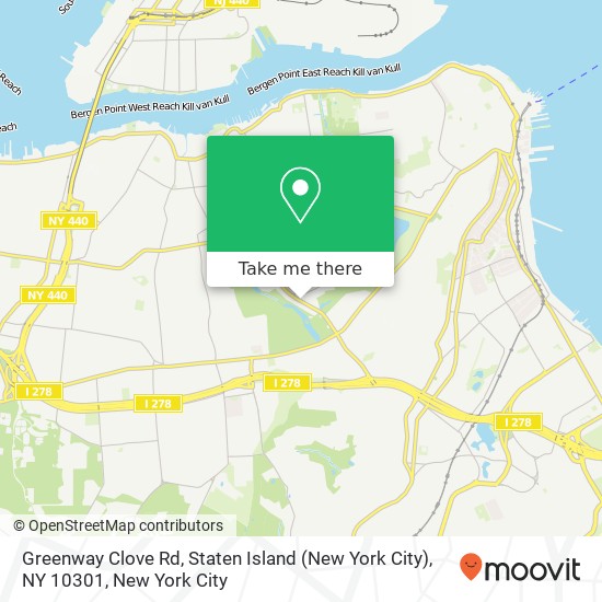 Greenway Clove Rd, Staten Island (New York City), NY 10301 map