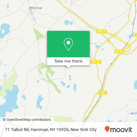 Mapa de 71 Talbot Rd, Harriman, NY 10926