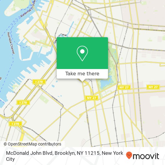 Mapa de McDonald John Blvd, Brooklyn, NY 11215