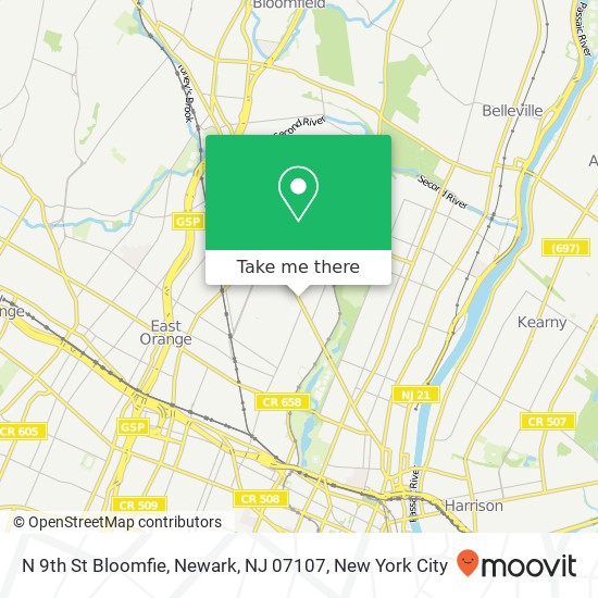 N 9th St Bloomfie, Newark, NJ 07107 map