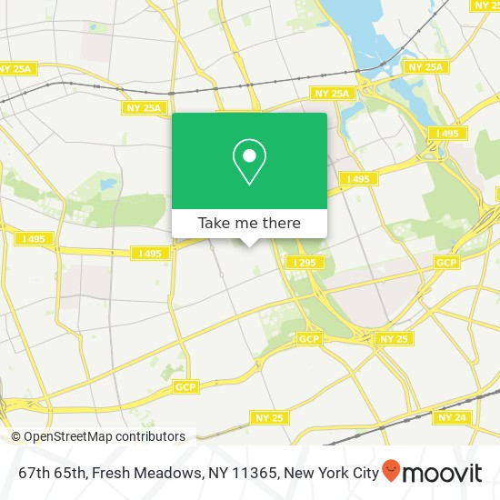 Mapa de 67th 65th, Fresh Meadows, NY 11365