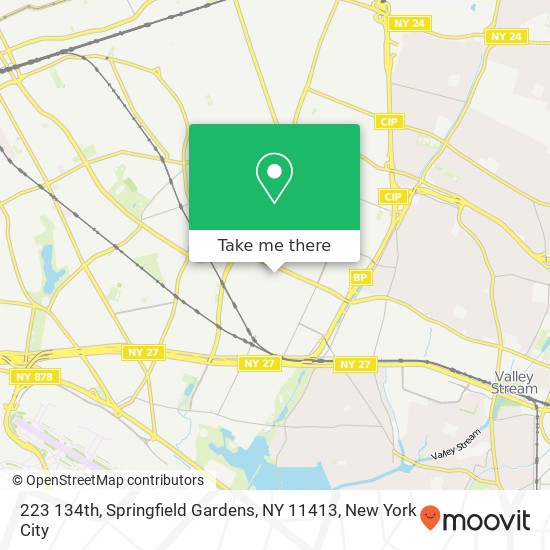 Mapa de 223 134th, Springfield Gardens, NY 11413