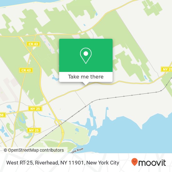 West RT-25, Riverhead, NY 11901 map