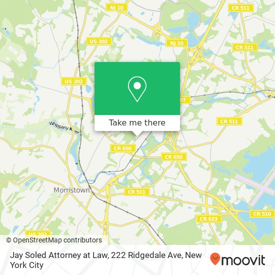 Mapa de Jay Soled Attorney at Law, 222 Ridgedale Ave