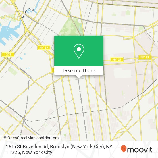 16th St Beverley Rd, Brooklyn (New York City), NY 11226 map