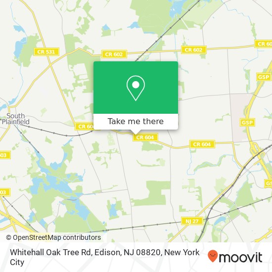 Whitehall Oak Tree Rd, Edison, NJ 08820 map