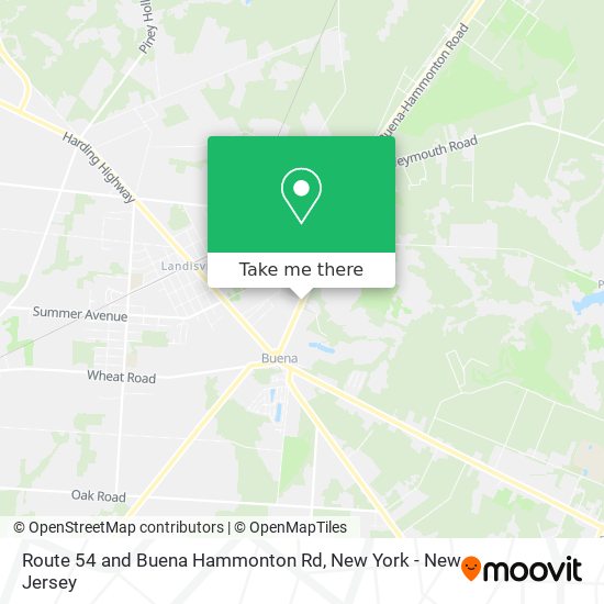Route 54 and Buena Hammonton Rd map