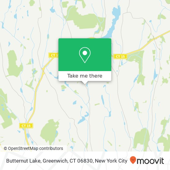 Mapa de Butternut Lake, Greenwich, CT 06830