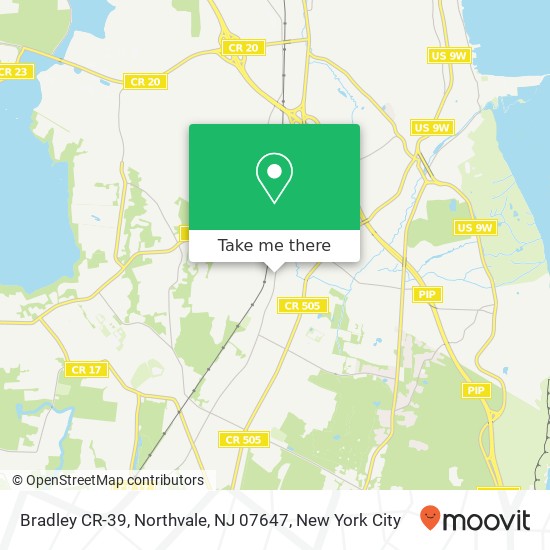 Mapa de Bradley CR-39, Northvale, NJ 07647