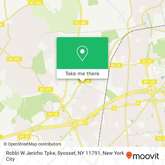 Mapa de Robbi W Jericho Tpke, Syosset, NY 11791
