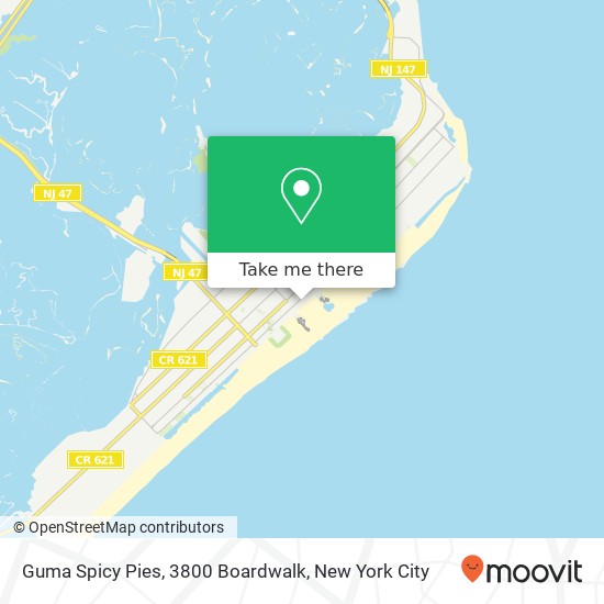 Mapa de Guma Spicy Pies, 3800 Boardwalk