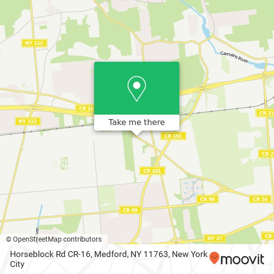 Mapa de Horseblock Rd CR-16, Medford, NY 11763