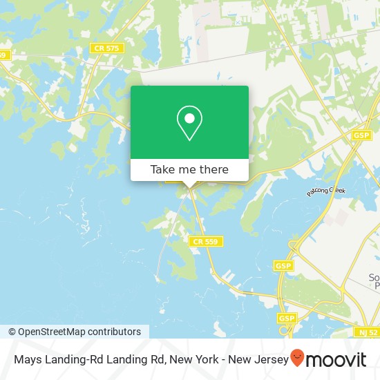 Mapa de Mays Landing-Rd Landing Rd, Egg Harbor Twp, NJ 08234