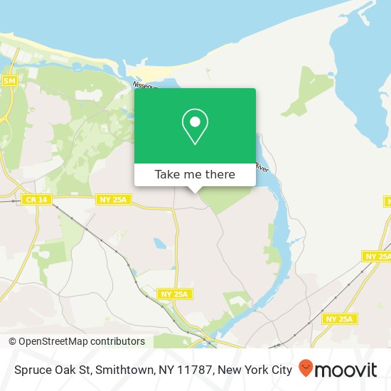 Mapa de Spruce Oak St, Smithtown, NY 11787