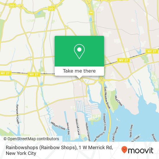 Mapa de Rainbowshops (Rainbow Shops), 1 W Merrick Rd