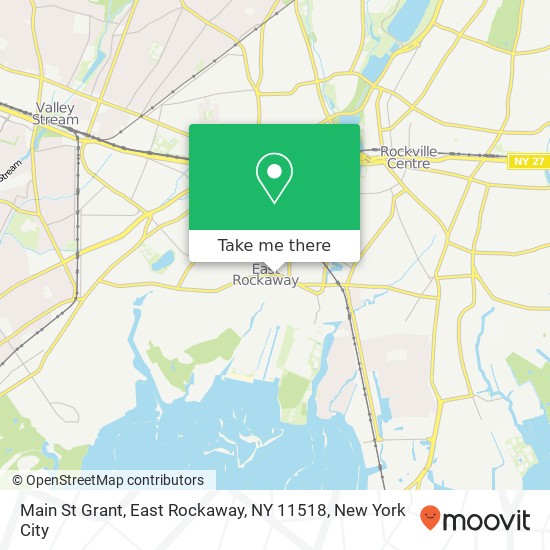 Mapa de Main St Grant, East Rockaway, NY 11518