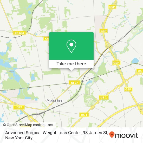 Mapa de Advanced Surgical Weight Loss Center, 98 James St