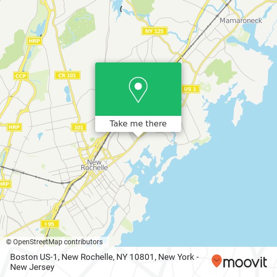 Boston US-1, New Rochelle, NY 10801 map