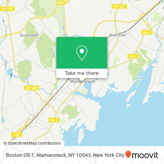 Boston US-1, Mamaroneck, NY 10543 map
