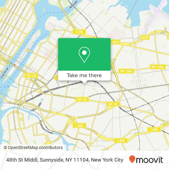 Mapa de 48th St Middl, Sunnyside, NY 11104