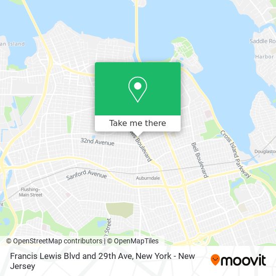Francis Lewis Blvd and 29th Ave map