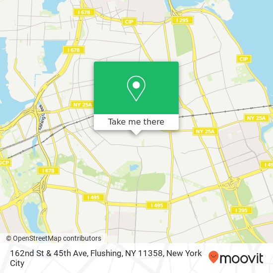 Mapa de 162nd St & 45th Ave, Flushing, NY 11358