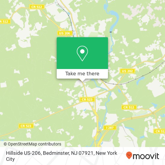 Mapa de Hillside US-206, Bedminster, NJ 07921
