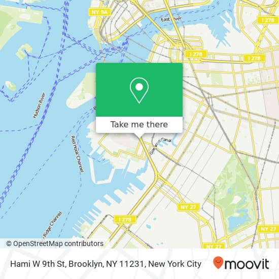 Mapa de Hami W 9th St, Brooklyn, NY 11231