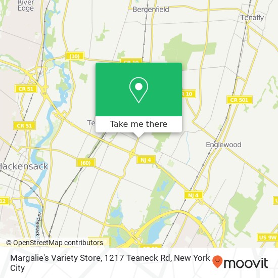 Margalie's Variety Store, 1217 Teaneck Rd map