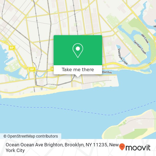 Mapa de Ocean Ocean Ave Brighton, Brooklyn, NY 11235