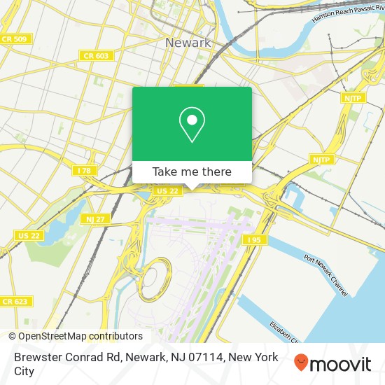 Mapa de Brewster Conrad Rd, Newark, NJ 07114