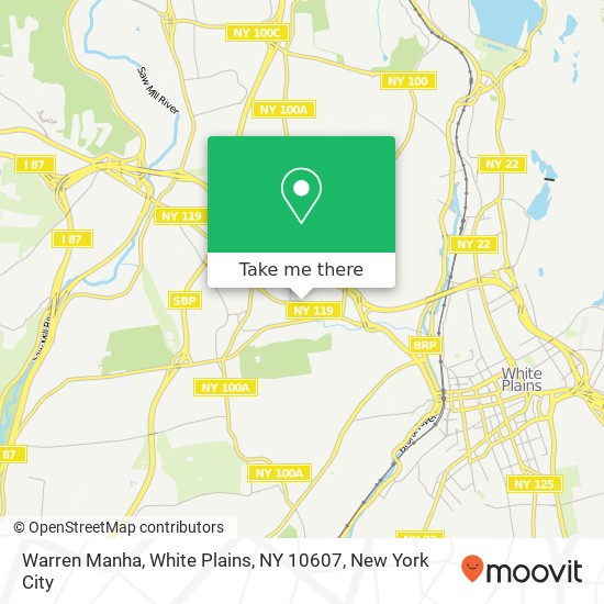 Mapa de Warren Manha, White Plains, NY 10607