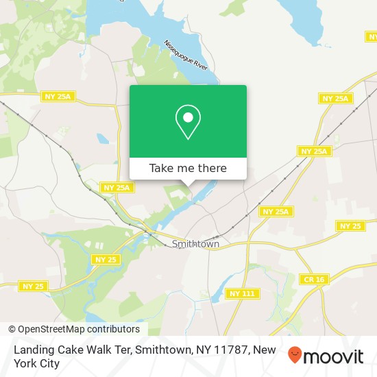 Mapa de Landing Cake Walk Ter, Smithtown, NY 11787