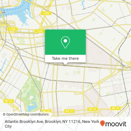 Mapa de Atlantic Brooklyn Ave, Brooklyn, NY 11216