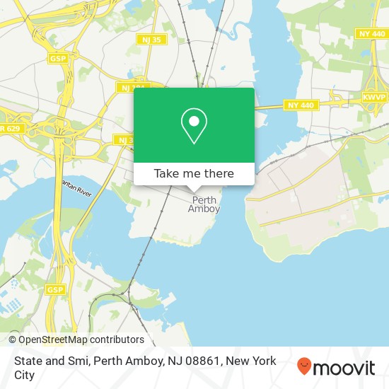 Mapa de State and Smi, Perth Amboy, NJ 08861