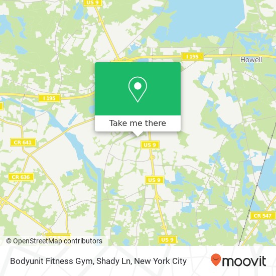 Bodyunit Fitness Gym, Shady Ln map