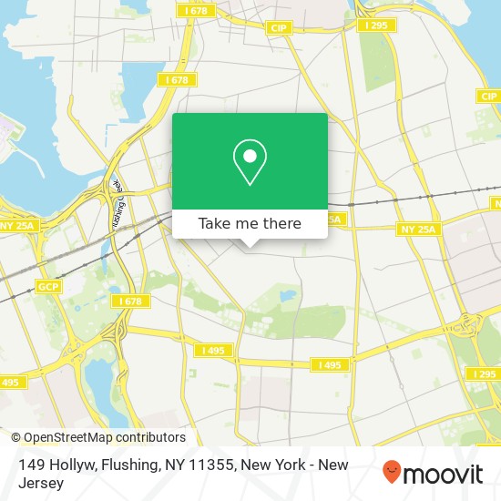 Mapa de 149 Hollyw, Flushing, NY 11355
