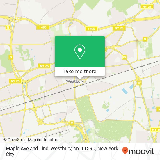 Mapa de Maple Ave and Lind, Westbury, NY 11590