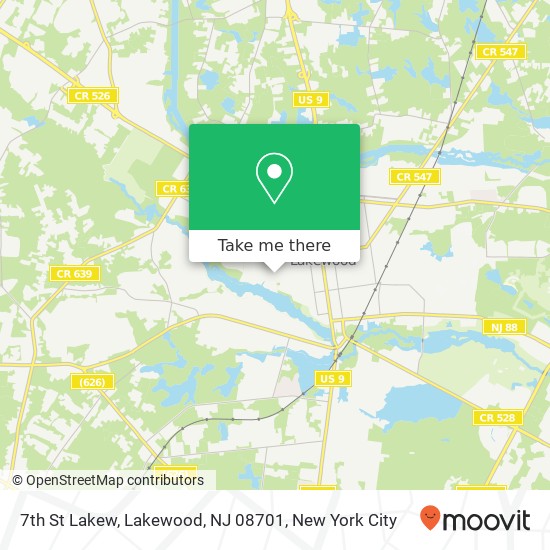 Mapa de 7th St Lakew, Lakewood, NJ 08701