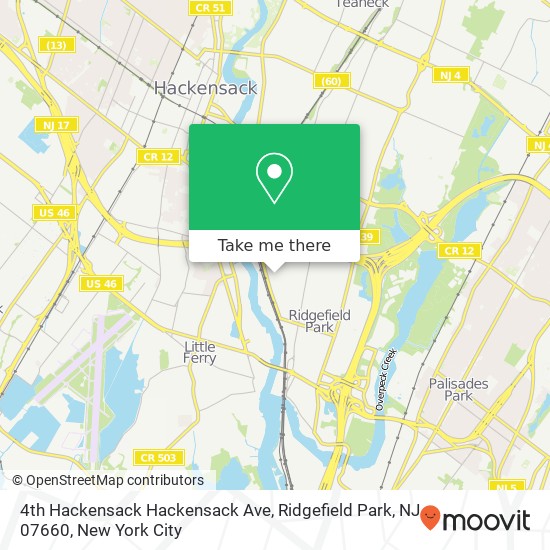 4th Hackensack Hackensack Ave, Ridgefield Park, NJ 07660 map